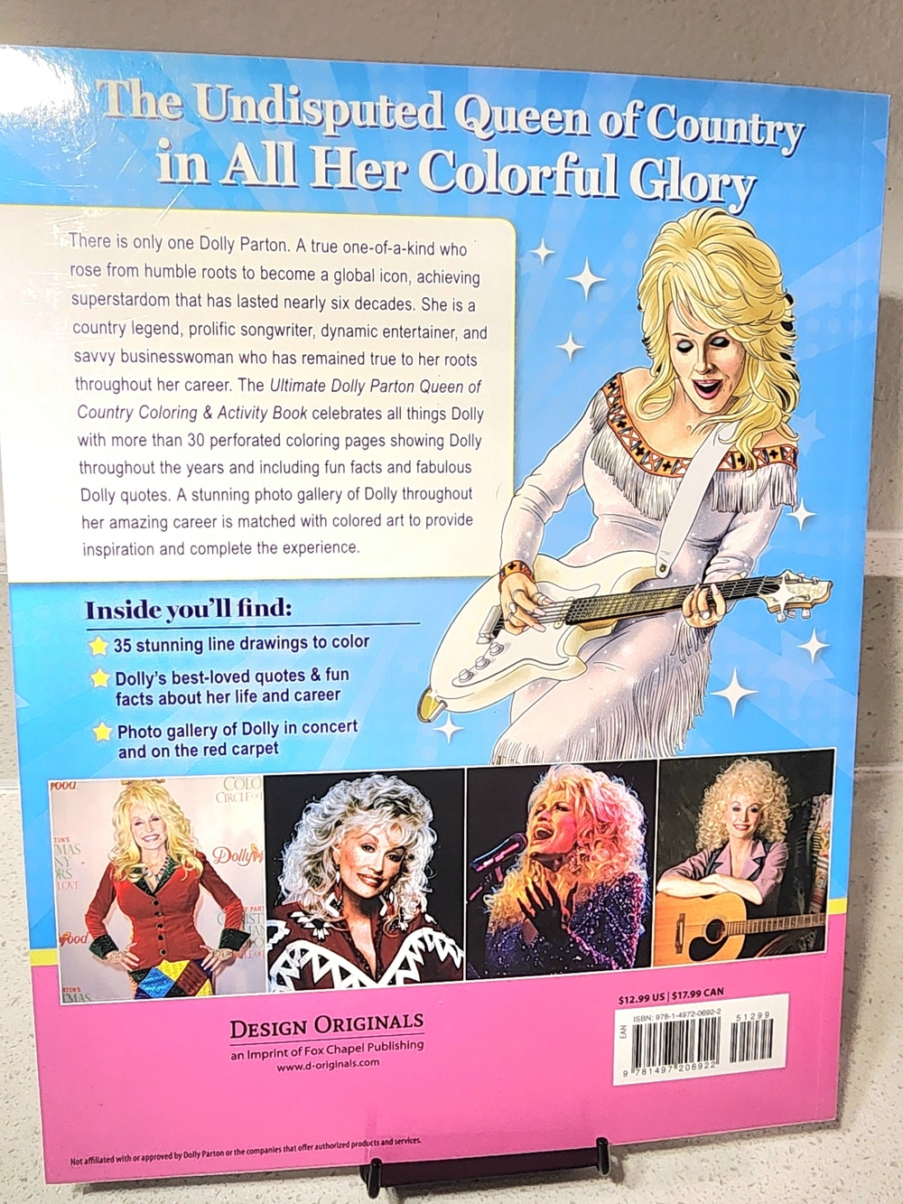 Dolly Parton Coloring And Activity  Book. Photo Gallery & Fun Facts New. - Picture 2 of 14